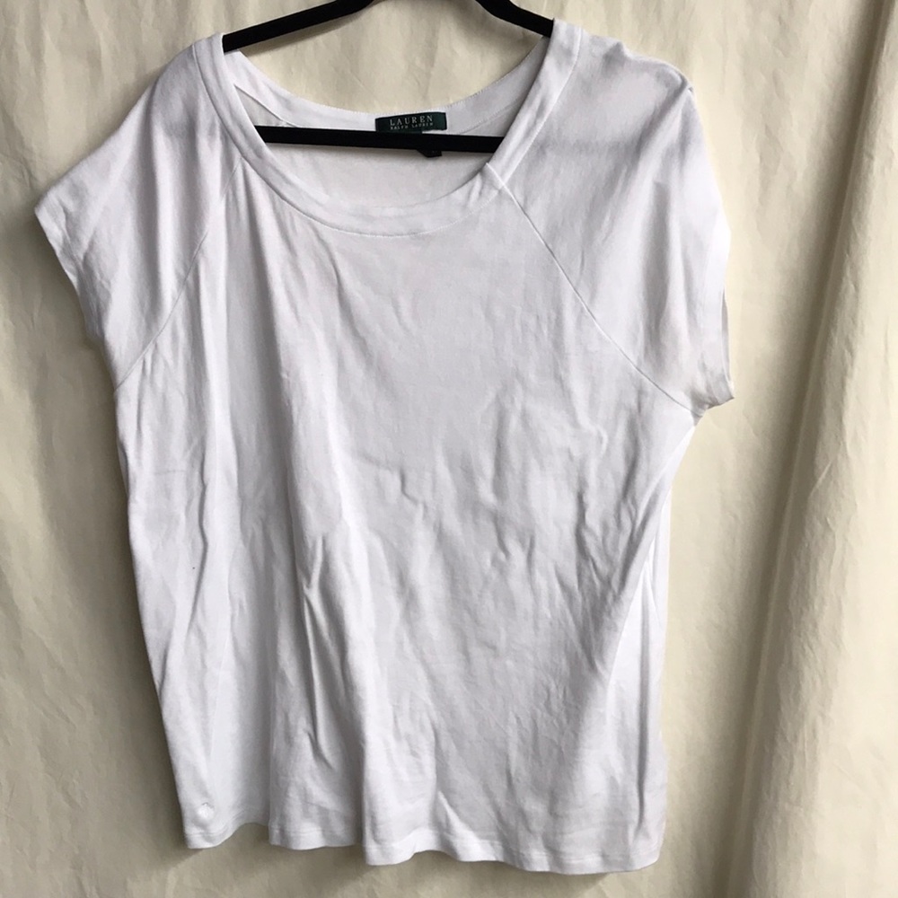 white cotton t shirt Ralph Lauren 2X